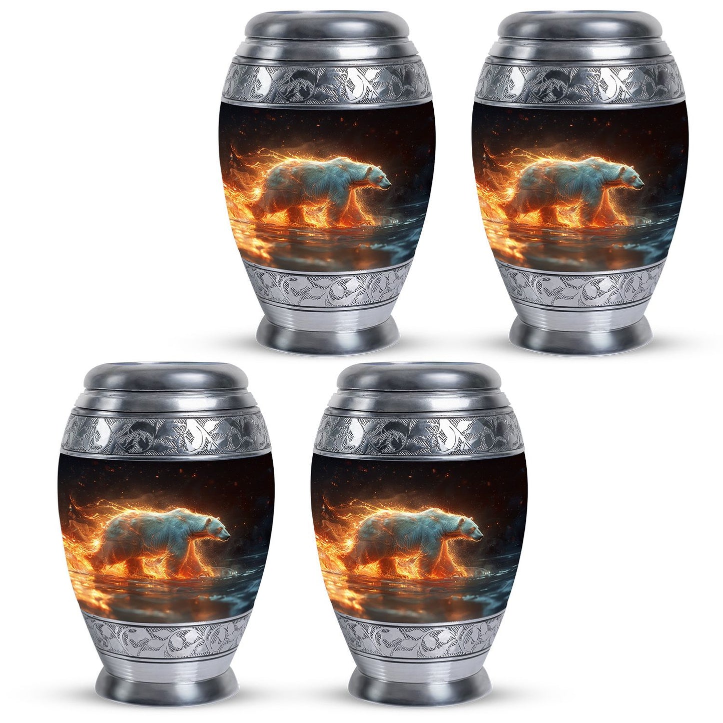 Personalized Bear Cremation Urn for Human Ashes - 10-inch, 200 cu in - Yatskia