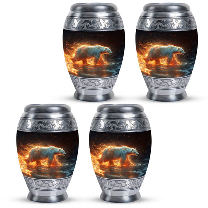 Personalized Bear Cremation Urn for Human Ashes - 10-inch, 200 cu in - Yatskia