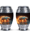 Fierce Polar Bear Urn - Bear Funeral Large Cremation Urns For Ashes