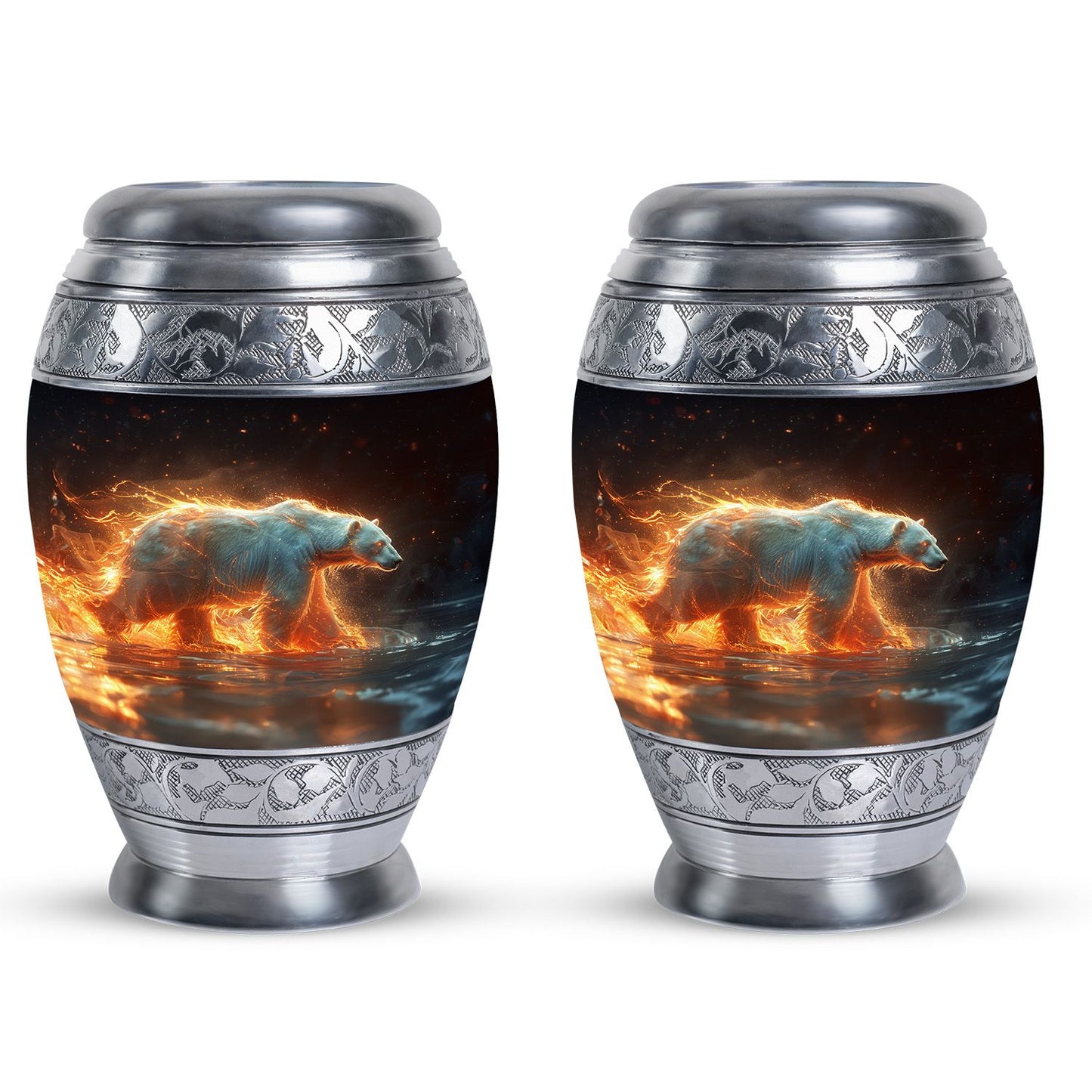 Personalized Bear Cremation Urn for Human Ashes - 10-inch, 200 cu in - Yatskia