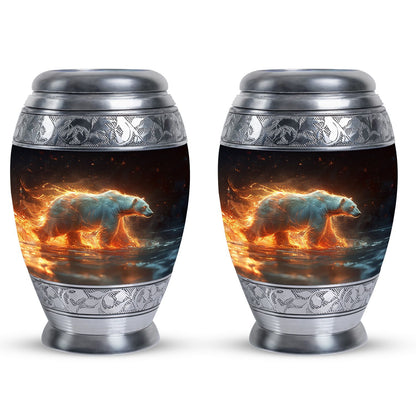 Personalized Bear Cremation Urn for Human Ashes - 10-inch, 200 cu in - Yatskia