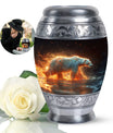 Fierce Polar Bear Urn - Bear Funeral Large Cremation Urns For Ashes