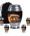 Fierce Polar Bear Urn - Bear Funeral Large Cremation Urns For Ashes