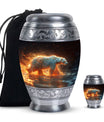 Fierce Polar Bear Urn - Bear Funeral Large Cremation Urns For Ashes