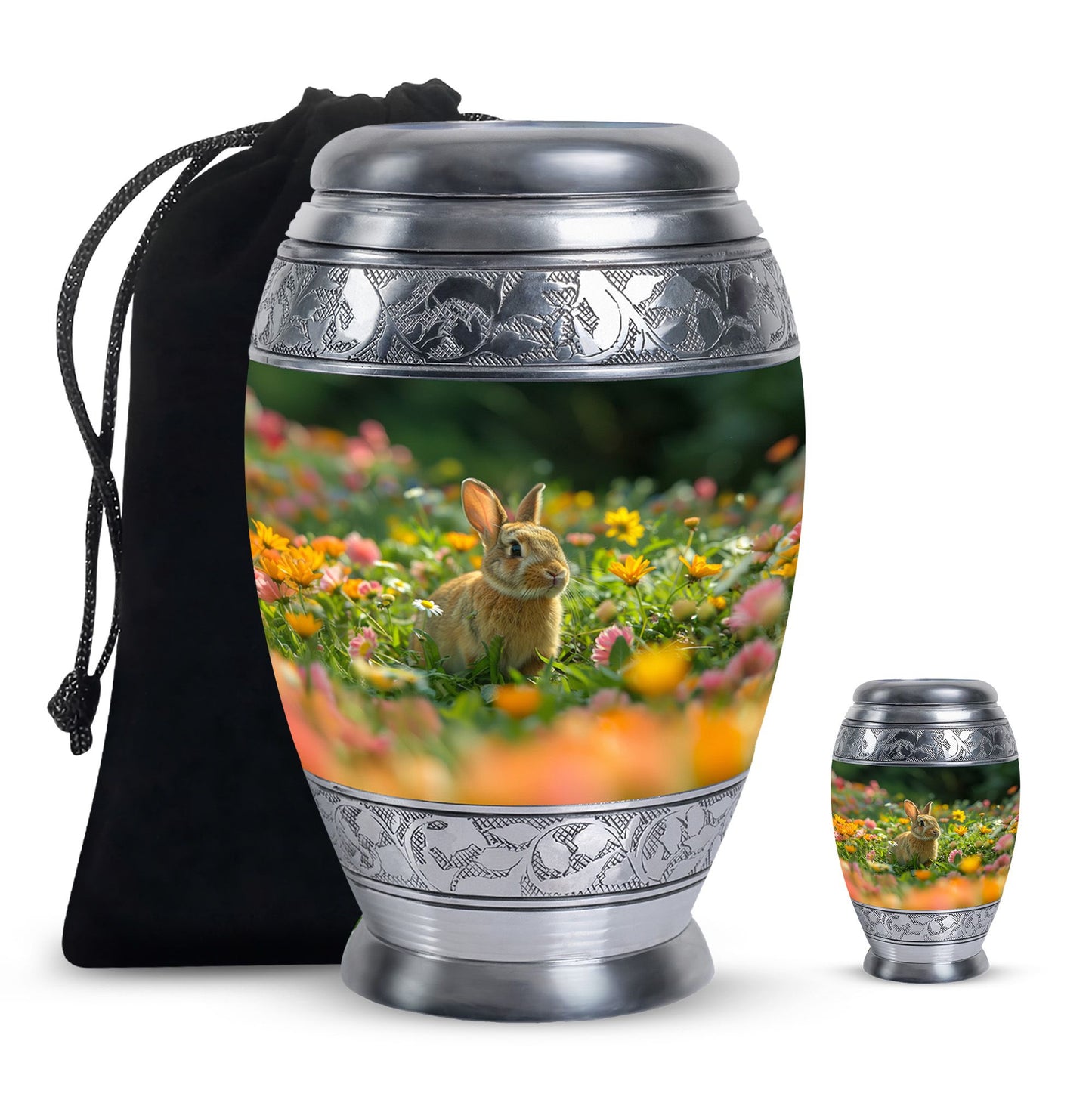 Personalized Rabbit Cremation Urn for Pet Ashes - 10-inch, 200 cu in - Yatskia