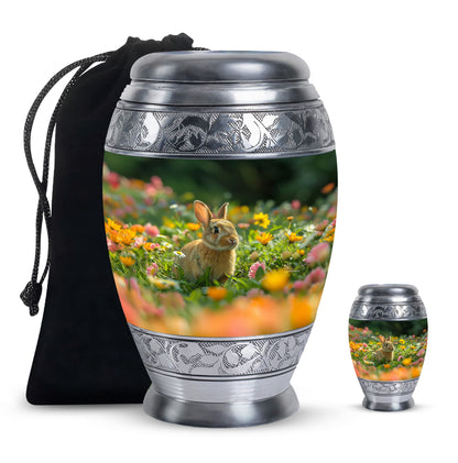 Personalized Rabbit Cremation Urn for Pet Ashes - 10-inch, 200 cu in - Yatskia