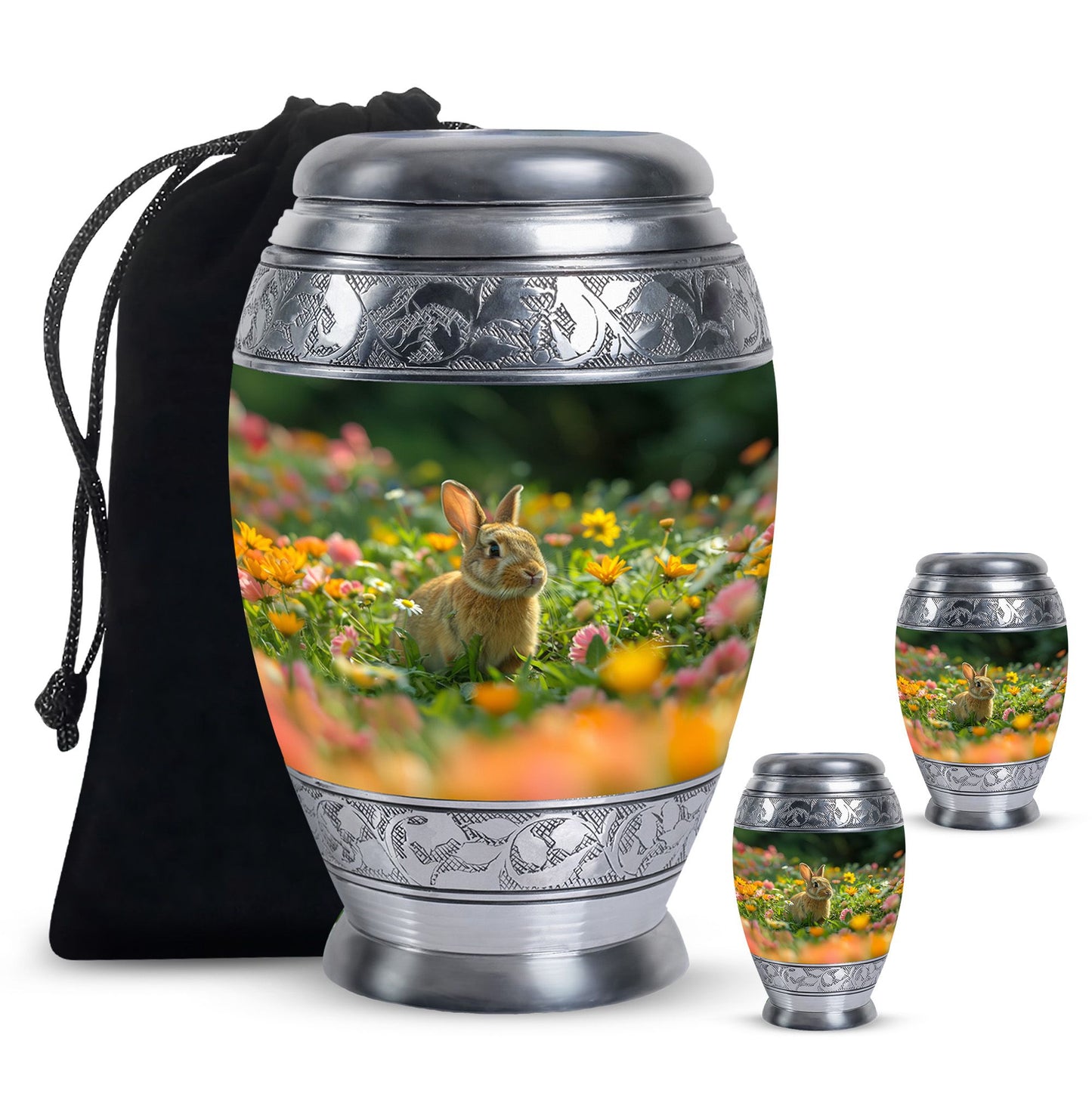 Personalized Rabbit Cremation Urn for Pet Ashes - 10-inch, 200 cu in - Yatskia
