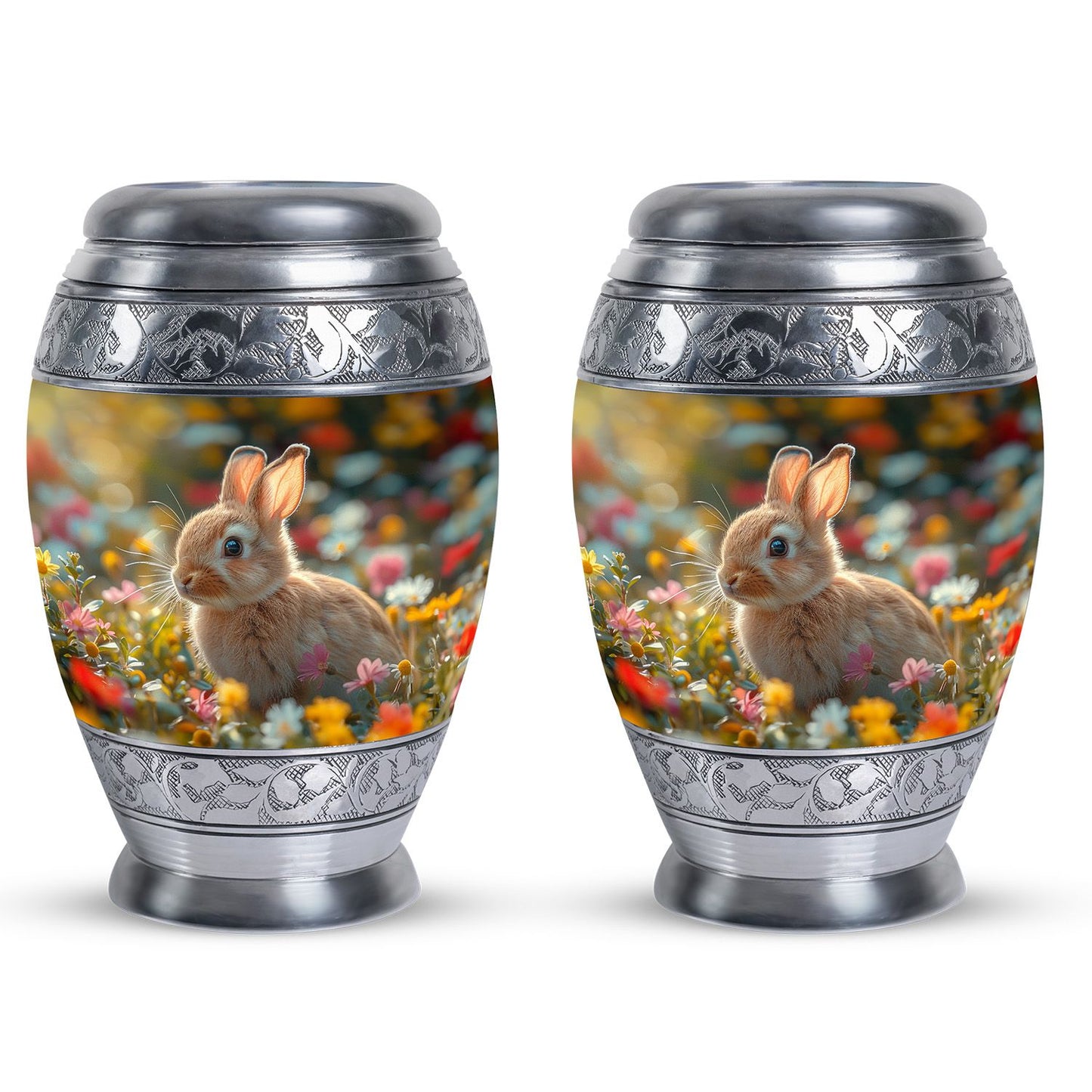 Personalized Rabbit Cremation Urn for Pet Ashes - 10-inch, 200 cu in - Yatskia