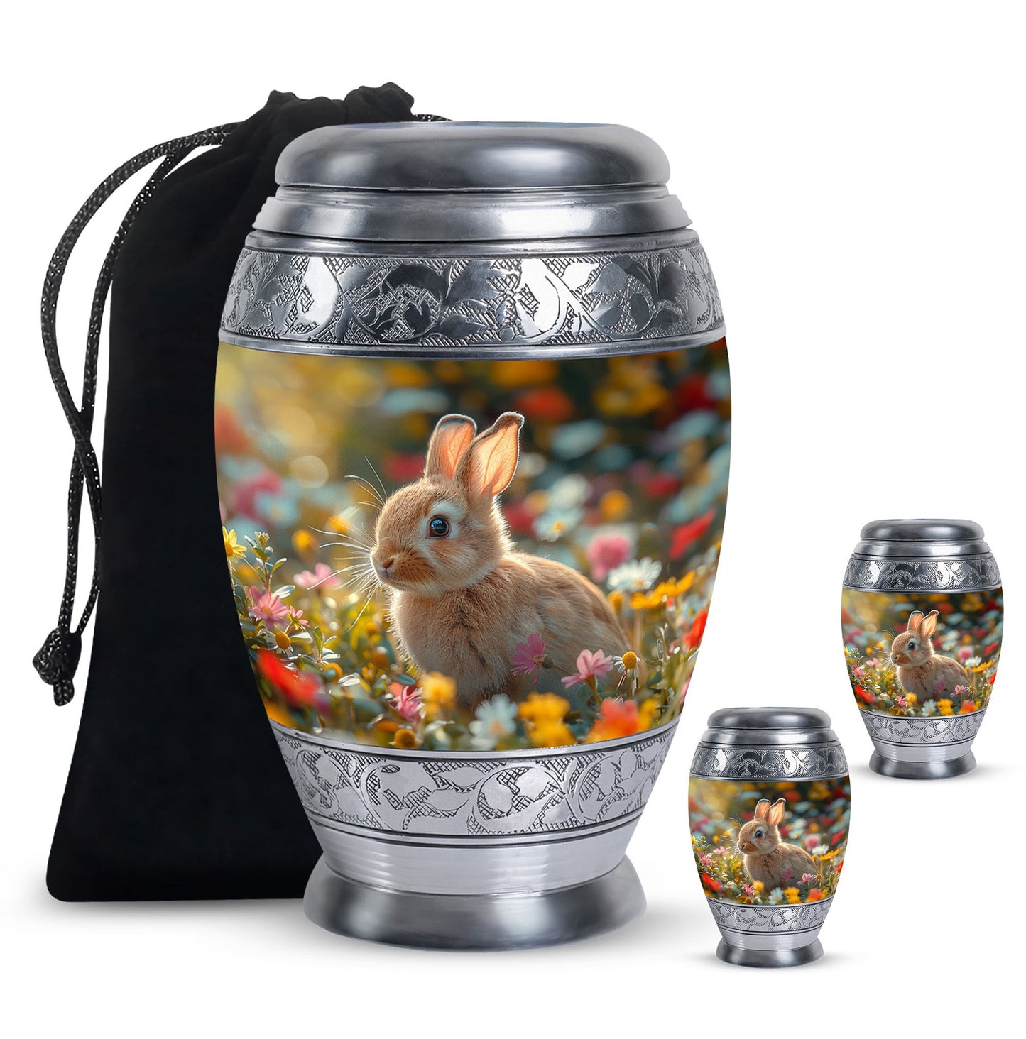 Personalized Rabbit Cremation Urn for Pet Ashes - 10-inch, 200 cu in - Yatskia