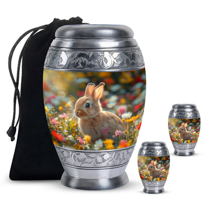 Personalized Rabbit Cremation Urn for Pet Ashes - 10-inch, 200 cu in - Yatskia