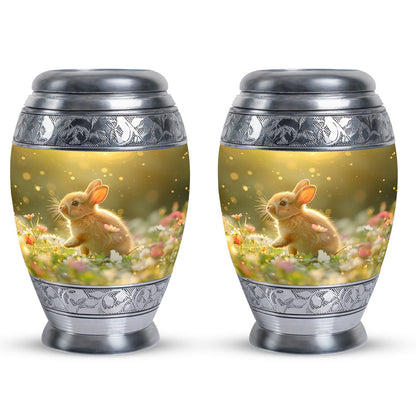 Personalized Rabbit Memorial Urn for Pet Ashes - 10-inch, 200 cu in - Yatskia
