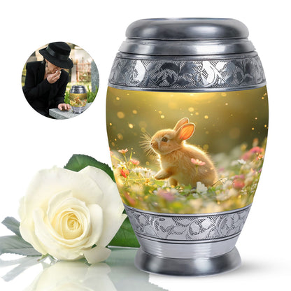 Personalized Rabbit Memorial Urn for Pet Ashes - 10-inch, 200 cu in - Yatskia