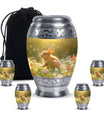 Golden Bunny Memorial Urn For Ashes - Rabbit Urns Funeral Large Urns