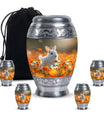 White Bunny Memorial Urn - Rabbit Funeral Large Cremation Urns For Women