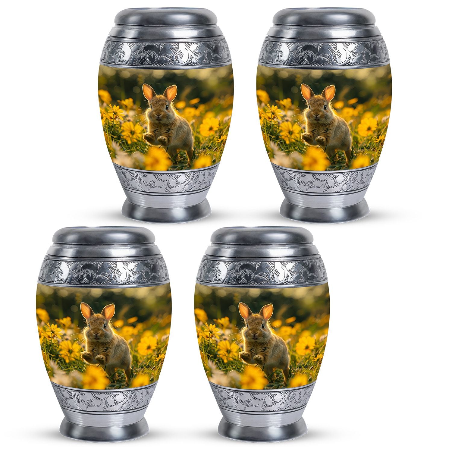 Bunny Rabbit Urn For Cremation - Rabbit Funeral Large Urns For Ashes