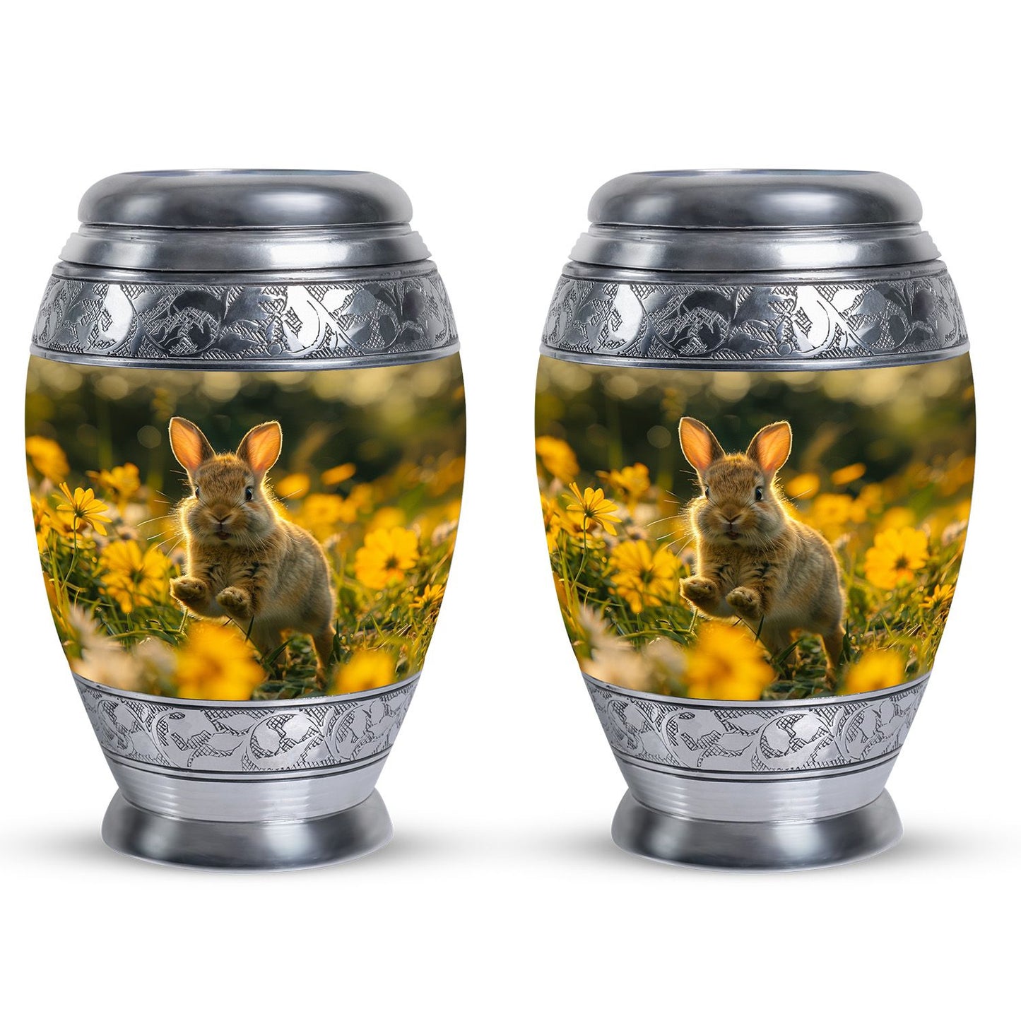 Personalized Rabbit Cremation Urn for Pet Ashes - 10-inch, 200 cu in - Yatskia