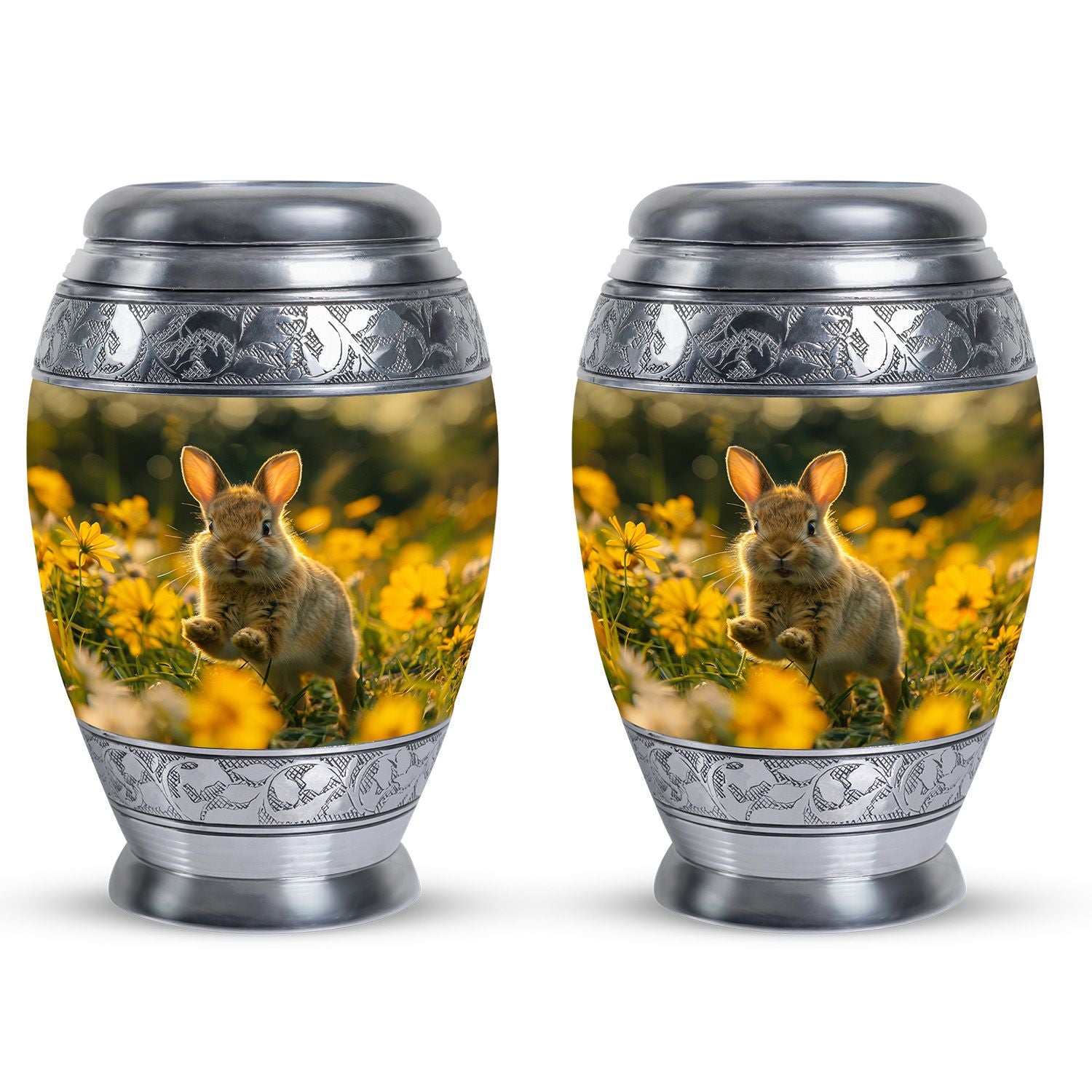 Bunny Rabbit Urn For Cremation - Rabbit Funeral Large Urns For Ashes