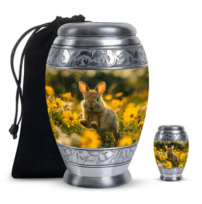 Personalized Rabbit Cremation Urn for Pet Ashes - 10-inch, 200 cu in - Yatskia