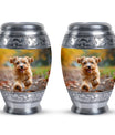 terrier Frolic Dog Memorial Urn - Dog Urns Funeral Large Cremation Urns