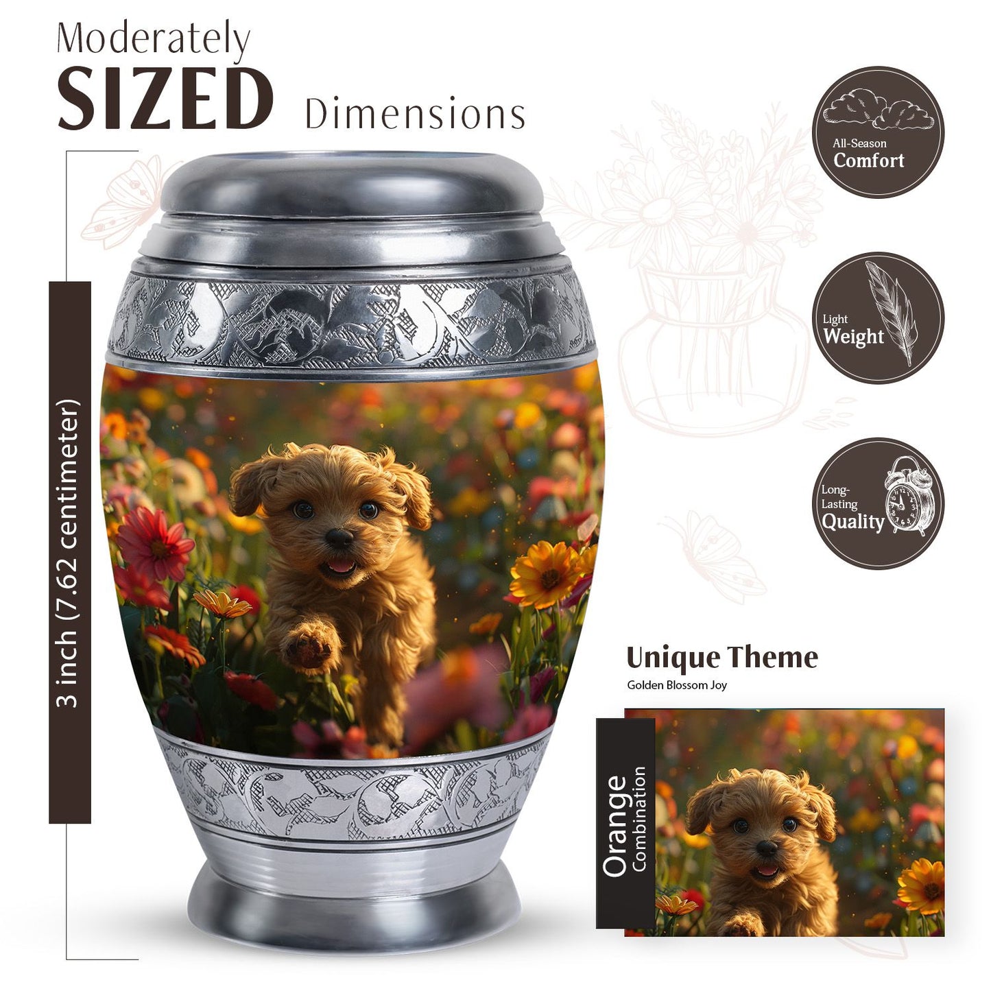 Personalized Dog Memorial Urn for Pet Ashes - Yatskia