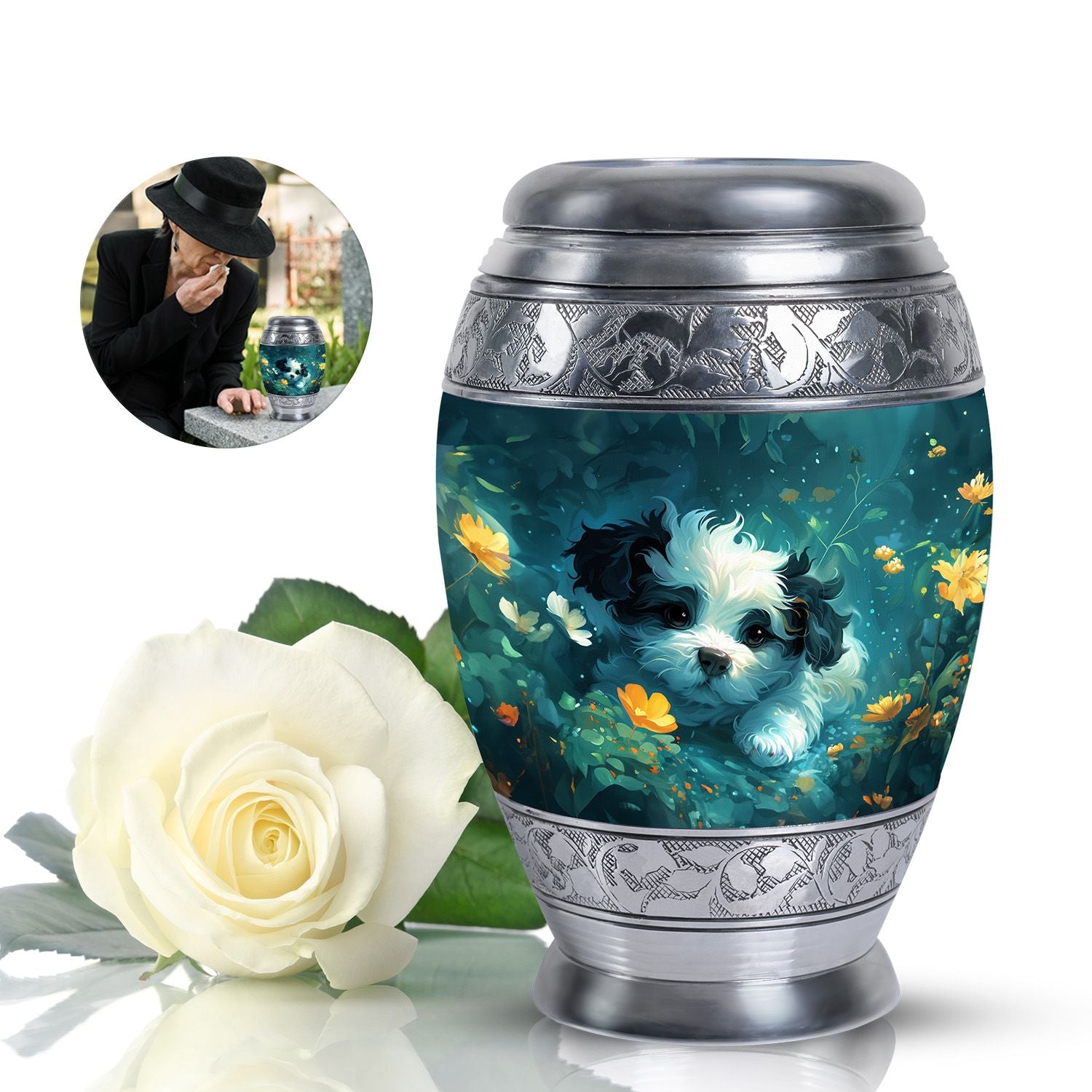 Shih Tzu Urn For Pet Dog Memorial - Cremation Urns For Pet Ashes