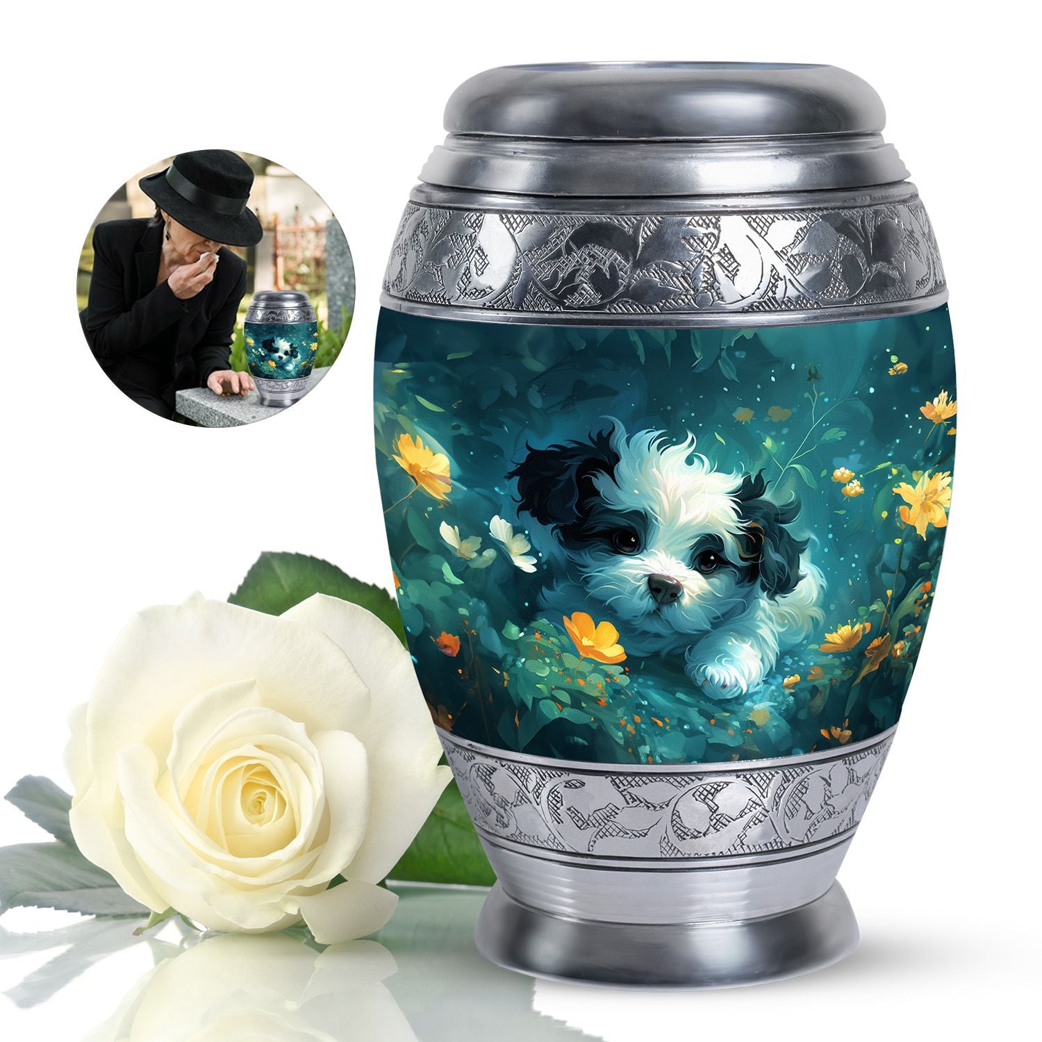 Shih Tzu Urn For Pet Dog Memorial - Cremation Urns For Pet Ashes
