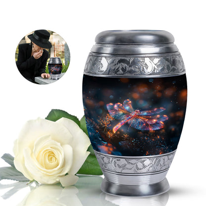 Personalized Dragonfly Cremation Urn for Human Ashes - 10-inch, 200 cu in - Yatskia