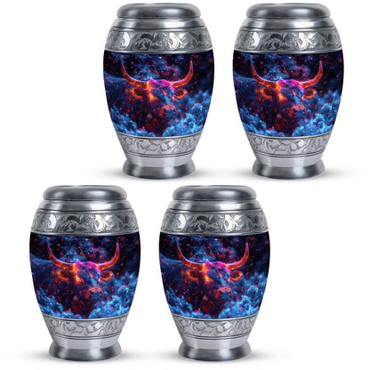 Personalized Bull Cremation Urn for Men - 10-inch, 200 cu in - Yatskia