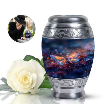 Personalized Dragonfly Cremation Urn for Human Ashes - 10-inch, 200 cu in - Yatskia