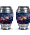 Stellar Dragonfly Large Cremation Urn - Cosmic Insect Memorial Urn