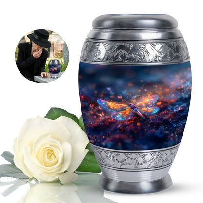 Personalized Dragonfly Cremation Urn for Human Ashes - 10-inch, 200 cu in - Yatskia
