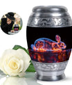Cosmic Bunny Rabbit Memorial Urn - Funeral Cremation Urn For Ashes