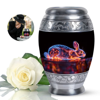 Personalized Rabbit Cremation Urn for Pet Ashes - 10-inch, 200 cu in - Yatskia