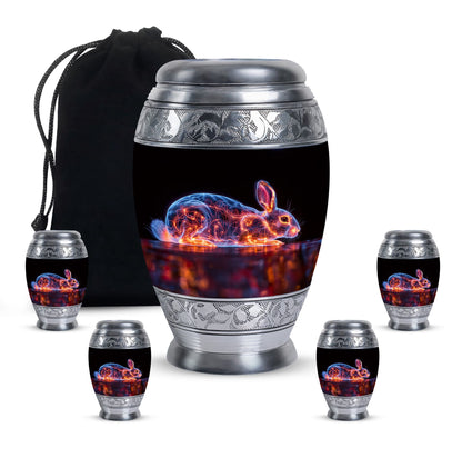 Personalized Rabbit Cremation Urn for Pet Ashes - 10-inch, 200 cu in - Yatskia