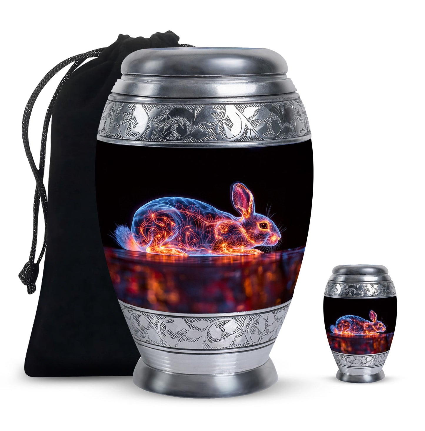 Personalized Rabbit Cremation Urn for Pet Ashes - 10-inch, 200 cu in - Yatskia