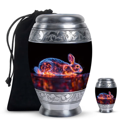 Personalized Rabbit Cremation Urn for Pet Ashes - 10-inch, 200 cu in - Yatskia