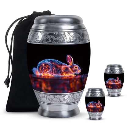 Personalized Rabbit Cremation Urn for Pet Ashes - 10-inch, 200 cu in - Yatskia