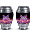 Ethereal Glowing Rabbit Memorial Urn - Pink Bunny Cremation Urn for Ashes