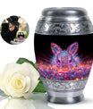 Ethereal Glowing Rabbit Memorial Urn - Pink Bunny Cremation Urn for Ashes