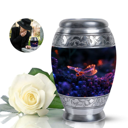 Personalized Dragonfly Cremation Urn for Human Ashes - 10-inch, 200 cu in - Yatskia