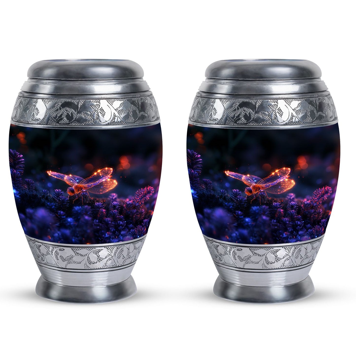 Personalized Dragonfly Cremation Urn for Human Ashes - 10-inch, 200 cu in - Yatskia