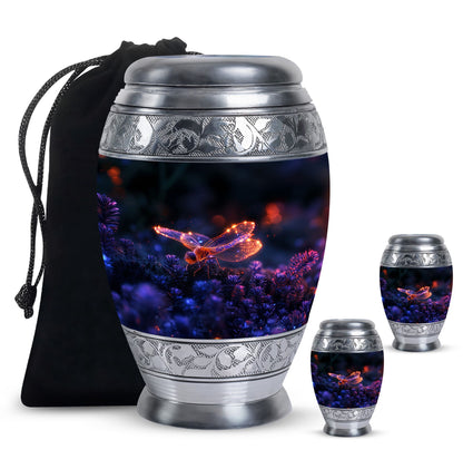Personalized Dragonfly Cremation Urn for Human Ashes - 10-inch, 200 cu in - Yatskia