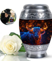 Fiery Horn Bull Memorial Urn For Ashes - Bull Cremation Ashes Urns