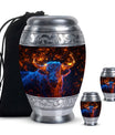 Fiery Horn Bull Memorial Urn For Ashes - Bull Cremation Ashes Urns