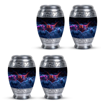 Personalized Bull Cremation Urn for Men - 10-inch, 200 cu in - Yatskia