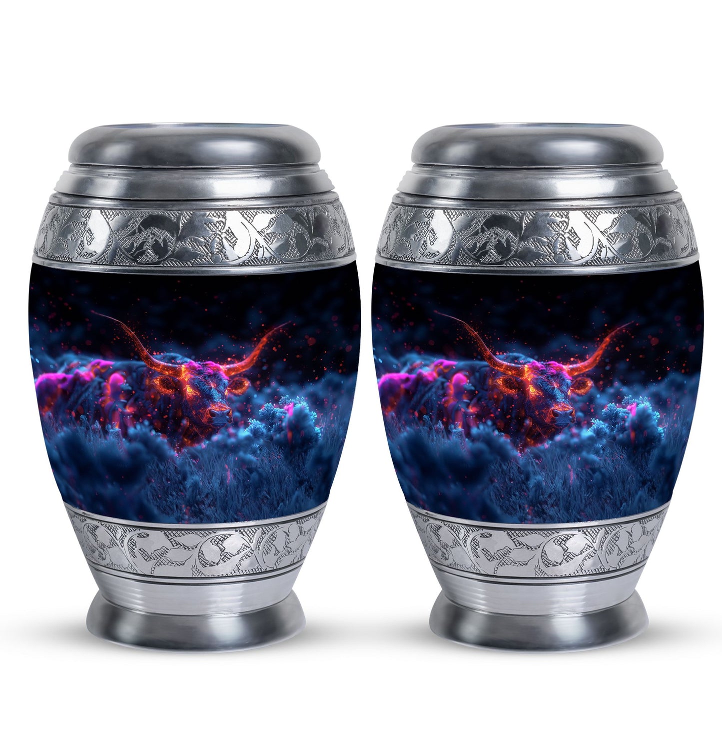 Personalized Bull Cremation Urn for Men - 10-inch, 200 cu in - Yatskia