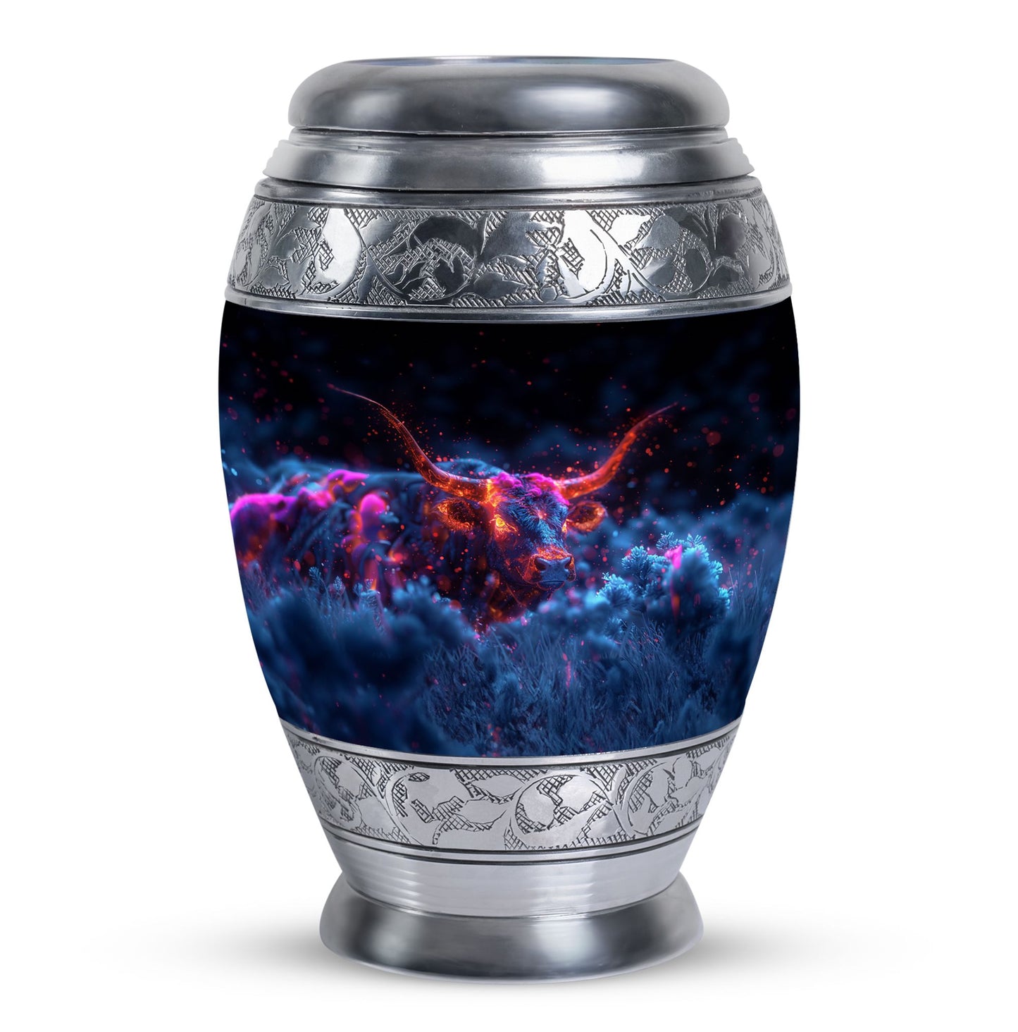 Personalized Bull Cremation Urn for Men - 10-inch, 200 cu in - Yatskia