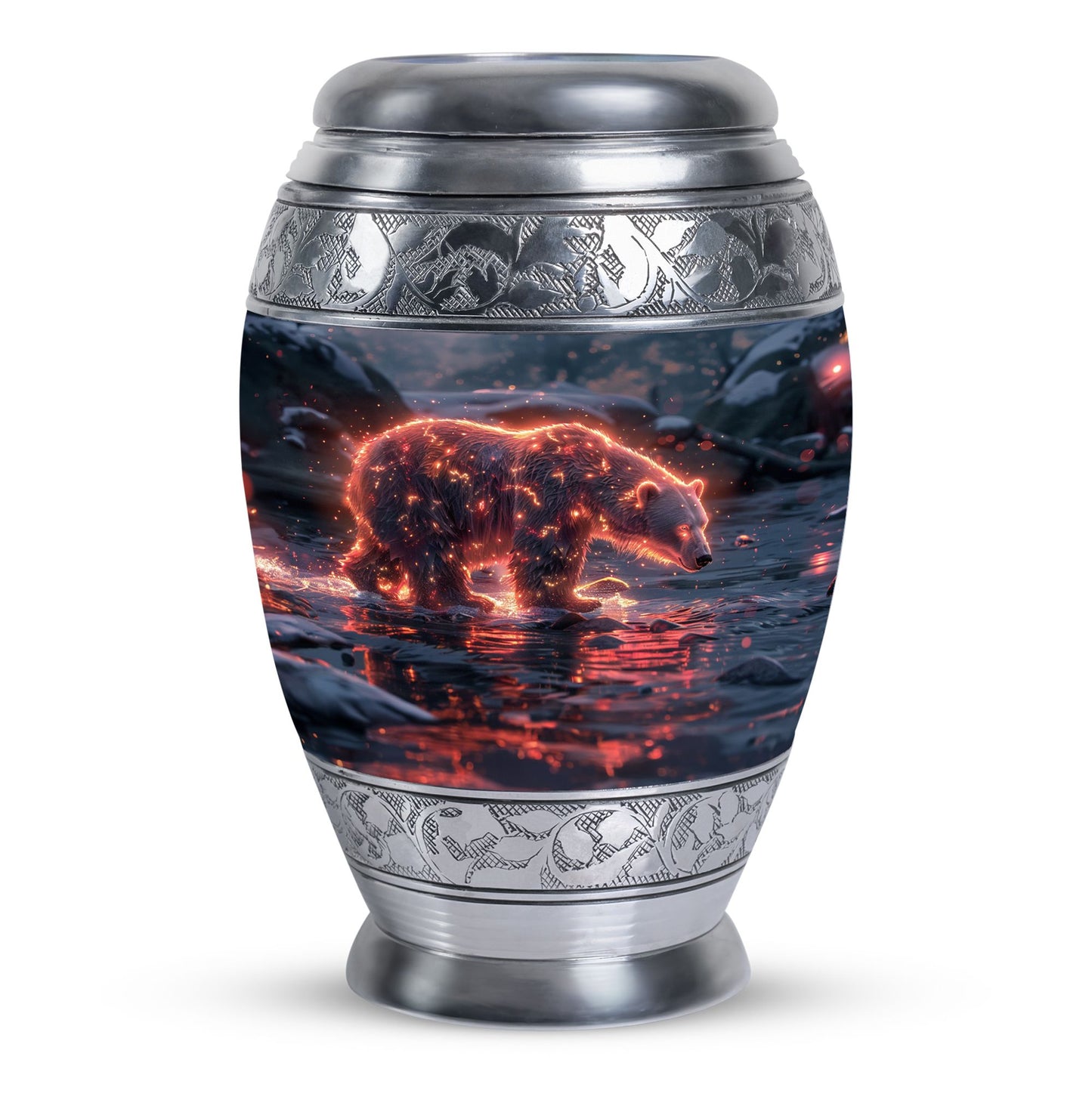 Personalized Bear Cremation Urn for Human Ashes - 10-inch, 200 cu in - Yatskia