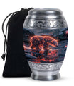 Fiery Polar Bear Urn for Funeral - Polar Bear Cremation Urn