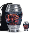 Fiery Polar Bear Urn for Funeral - Polar Bear Cremation Urn